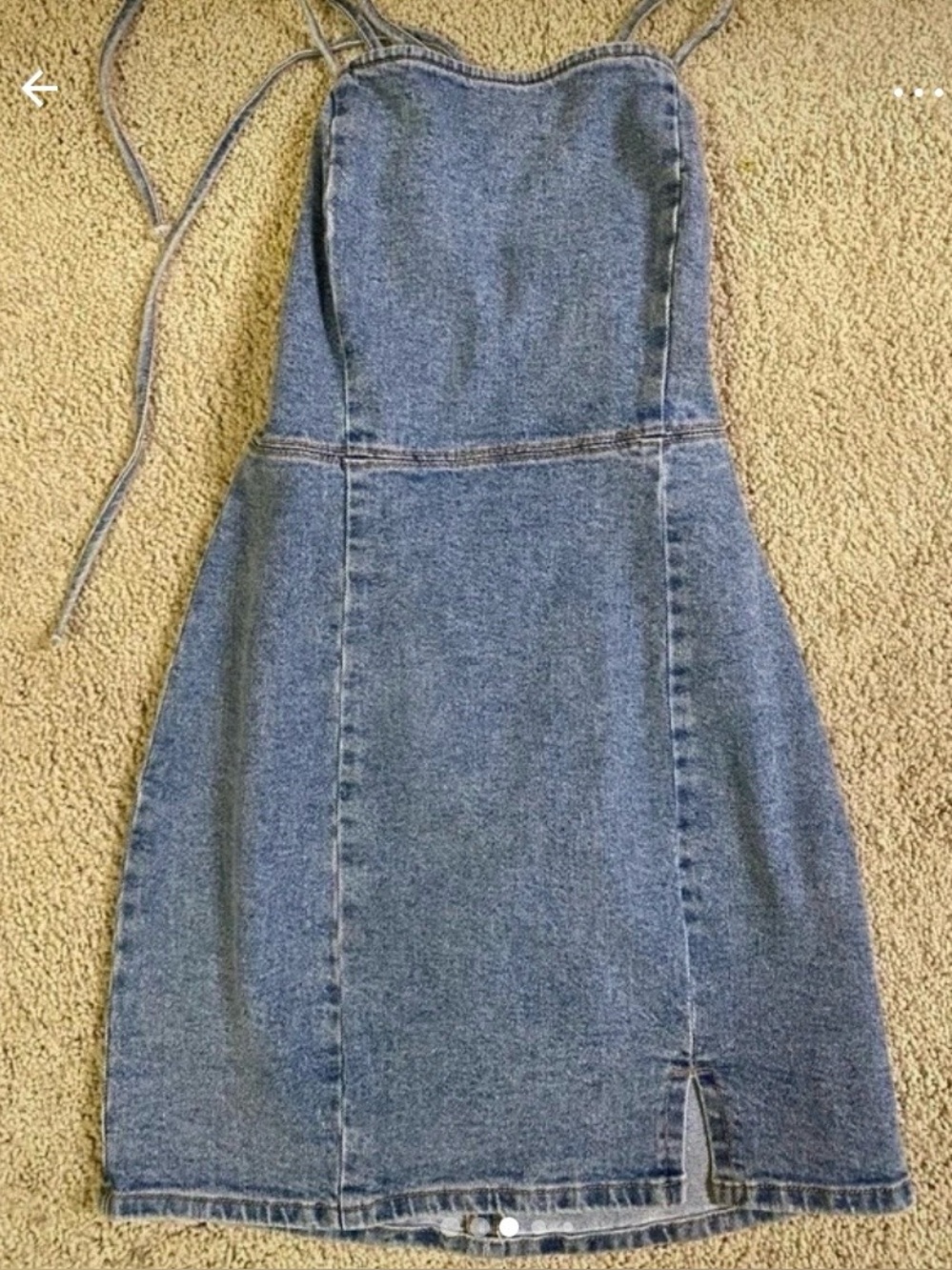 Gianni Bini Medium Blue Lace-Up Tie Back Denim Mini Dress 🩵 new with tags